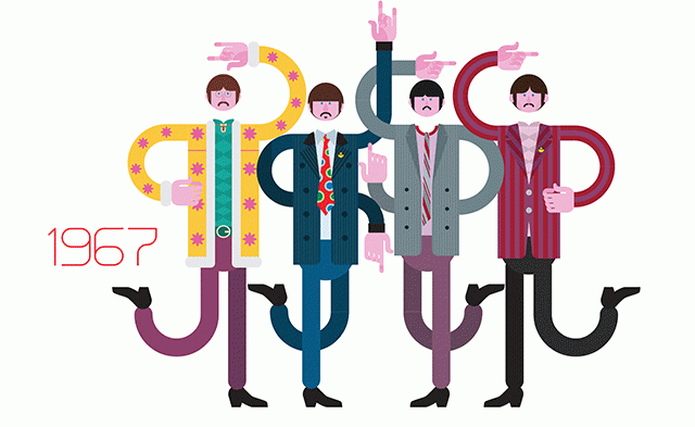 Dédicace à mon pôpa : L’évolution vestimentaire des Beatles en illustrations